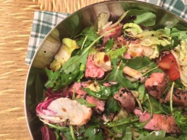 Kebab light of tuna with vegetables